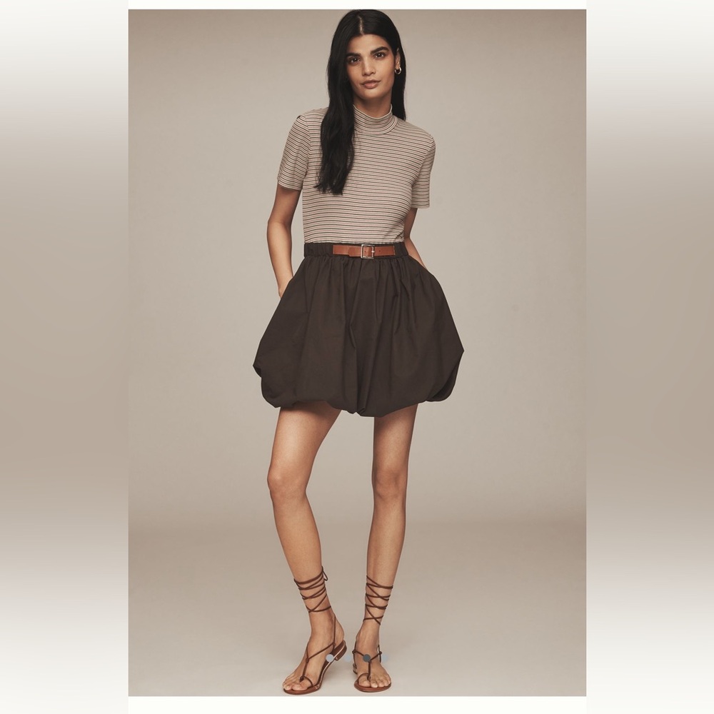 Maeve Stylish Black Dress with Belted Detail